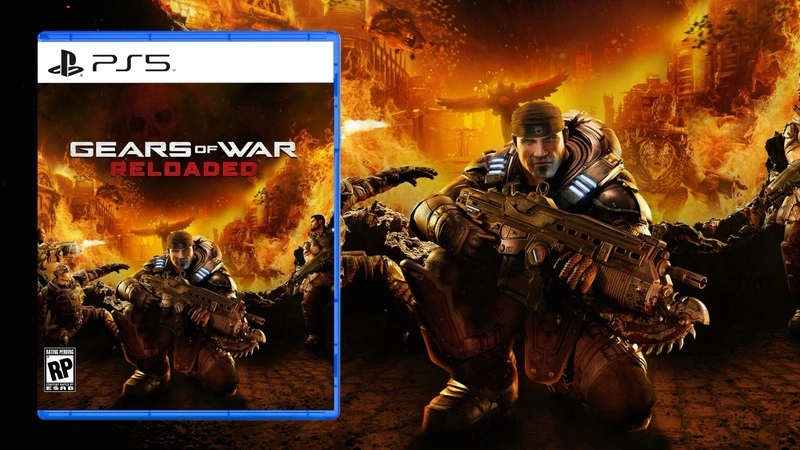 Imagem promocional de capa do Gears of War Reloaded para PS5