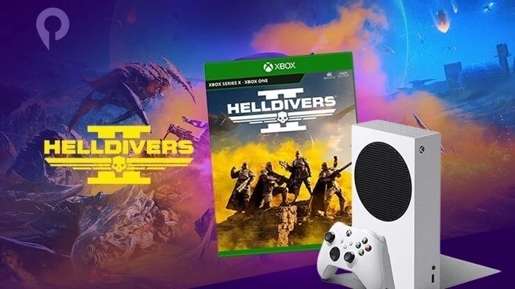 Imagem promocional de capa do Helldivers 2 para Xbox